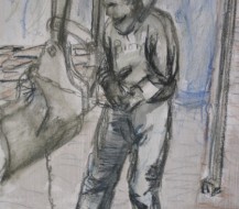 Man At Work – Preliminary sketch