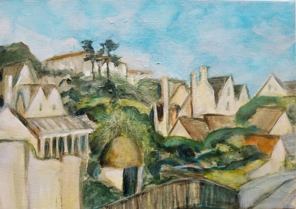 Budleigh Townwards from the cliff path